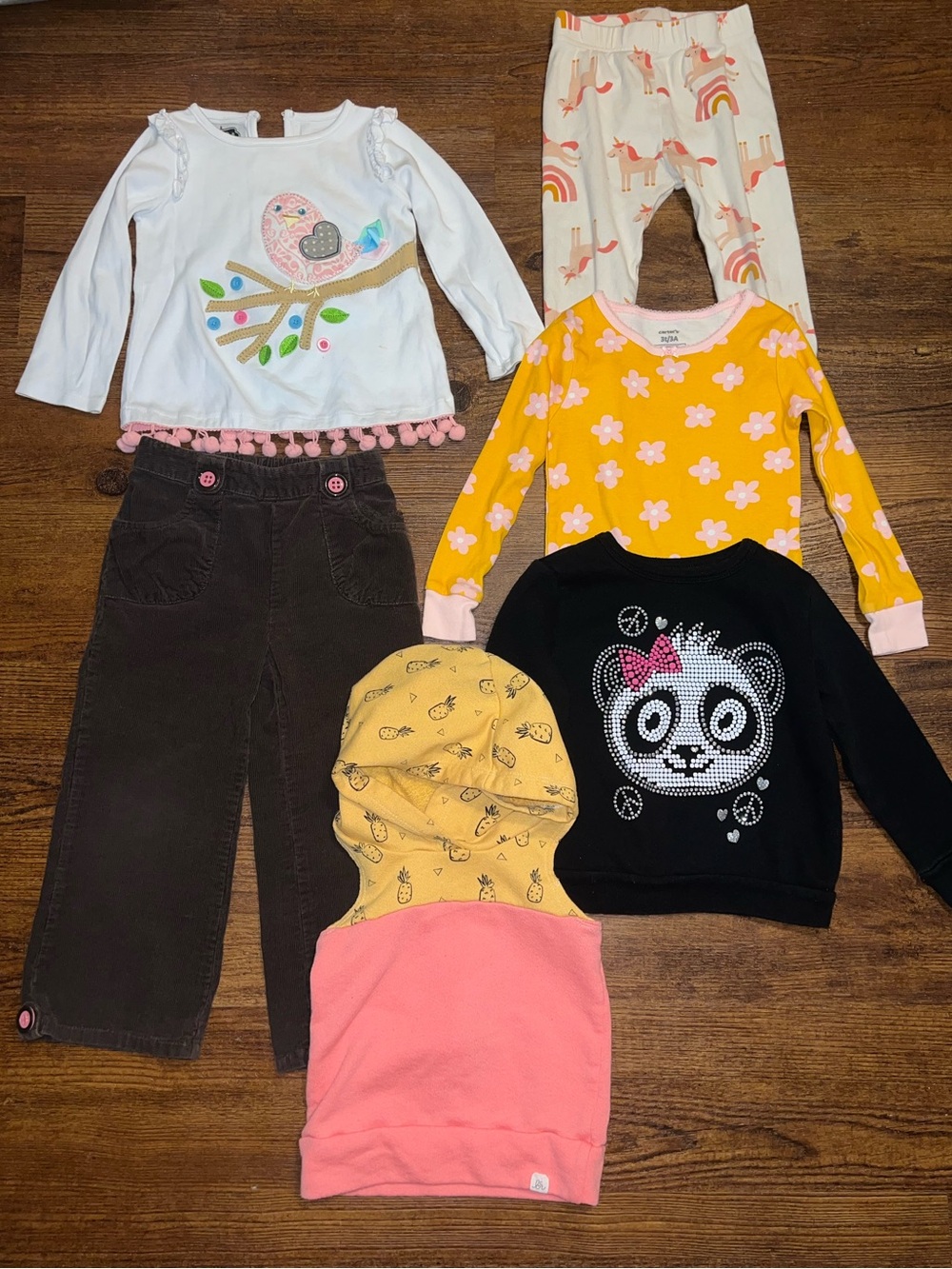 Toddler Girls Clothing Lot Tops Corduroy Pants Bundle Various Brands Size 2T 3T